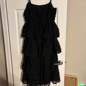Black Tiered Ruffle Dress